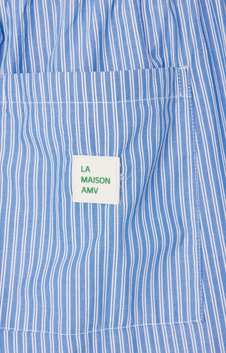 Men's trousers Zatybay - AQUA STRIPES - Blue - Blanc - S