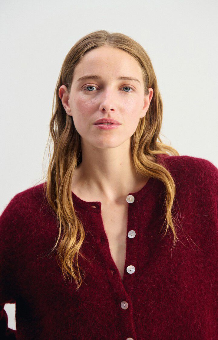 Women's cardigan Vitow - CHERRY MARBLED - Red - S