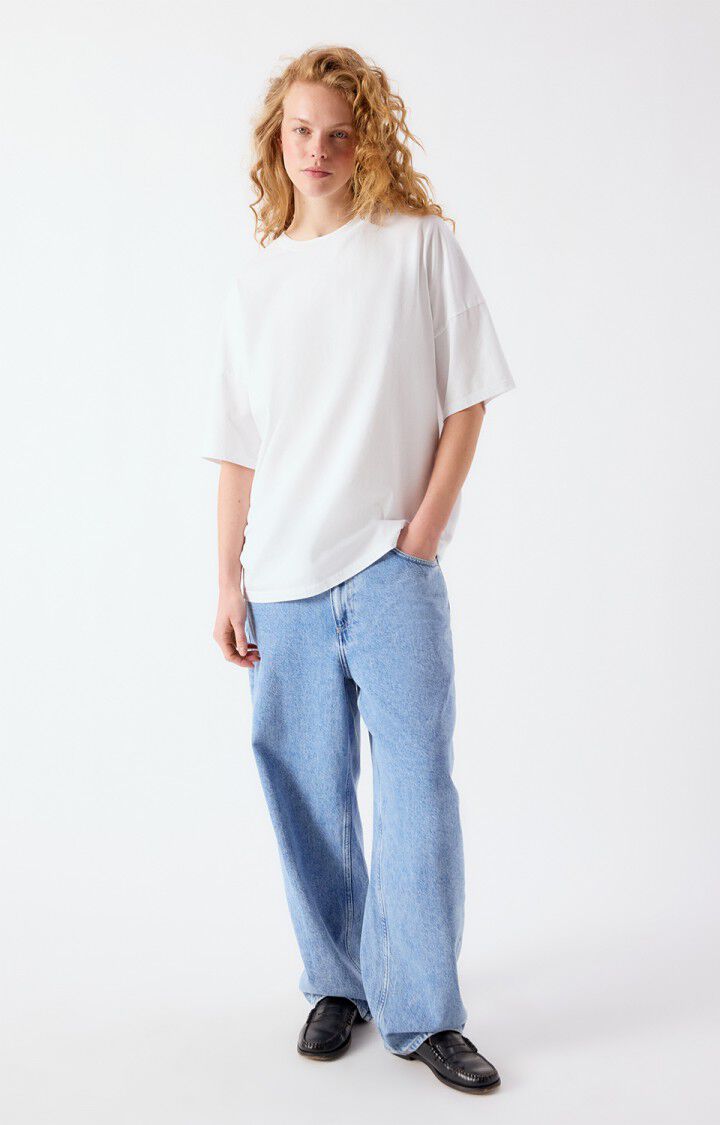 Unisex T-shirt Fizvalley - "Bonjour" - TBILISSI - White - Marron - XS
