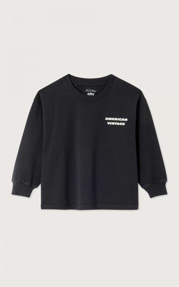 Kinder-T-Shirt Fizvalley - SCHWARZ
