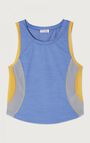 Women's tank top Vamy, TRICOLOR BLUE YELLOW AND GREY, hi-res