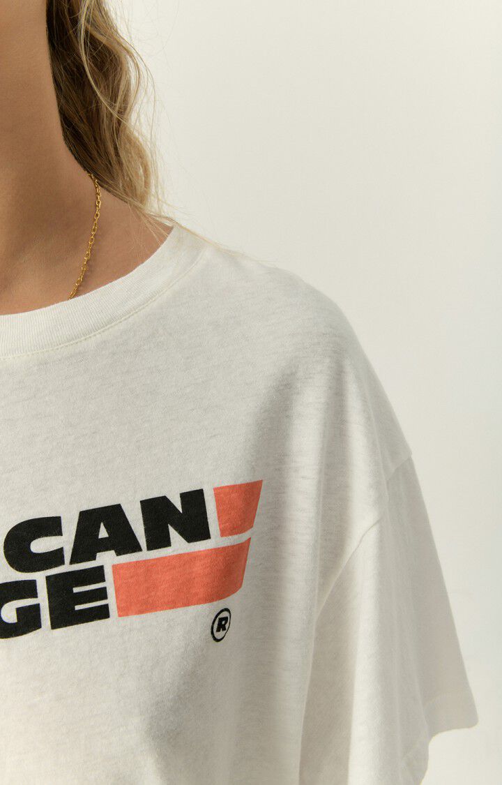 Damen-T-Shirt Aksun - WEISS 15 Kurze Ärmel Weiß - E23 | American Vintage