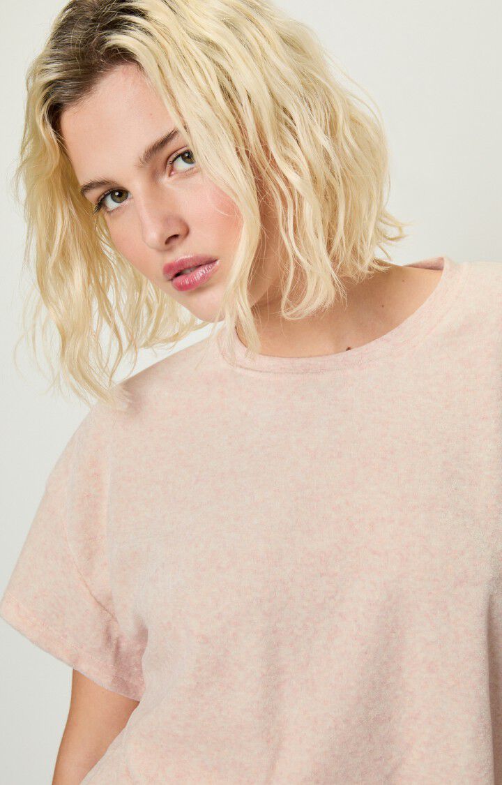 Women's t-shirt Ukoz - BABY DOLL MELANGE - Pink - XS-S