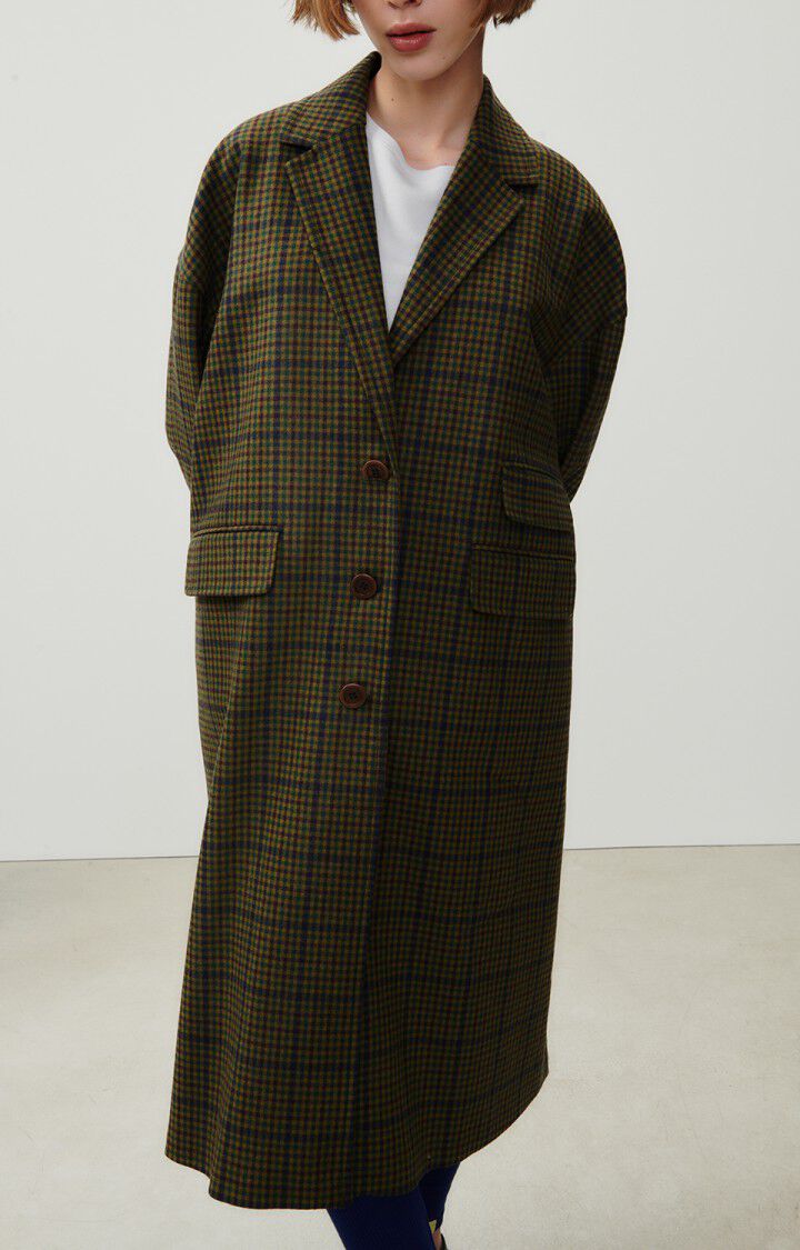 Women's coat Nelabird, BROWN TARTAN, hi-res-model