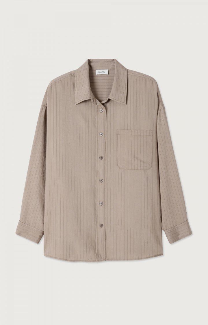Women's shirt Okyrow - STRIPED BEAVER - Brown
