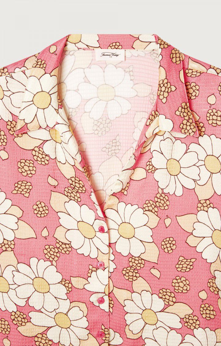 Women's shirt Shaning - ANNIE - Pink - Blanc - Jaune - S