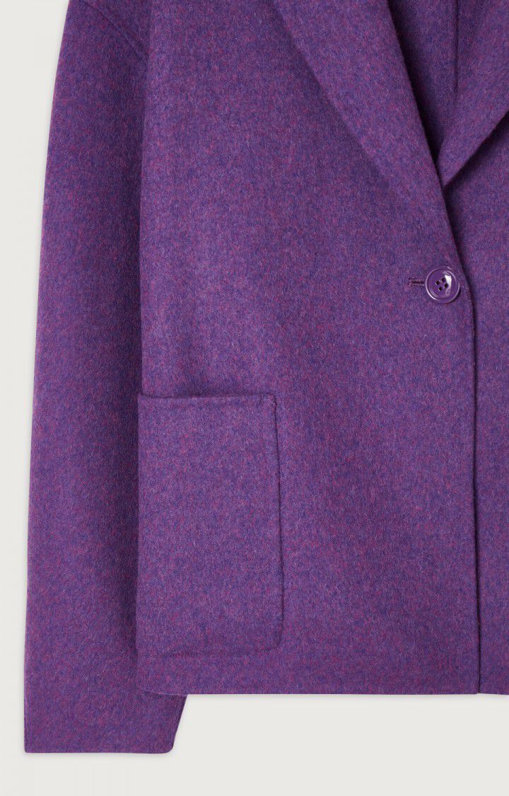 Women's coat Dadoulove, EGGPLANT MELANGE, hi-res