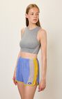 Women's shorts Vamy - TRICOLOR BLUE YELLOW AND GREY - Blue - Jaune - Gris - S