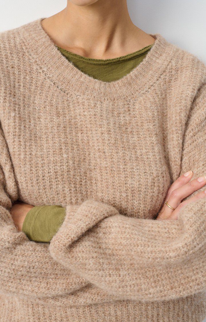 Women's jumper East, MELANGE BEIGE, hi-res-model