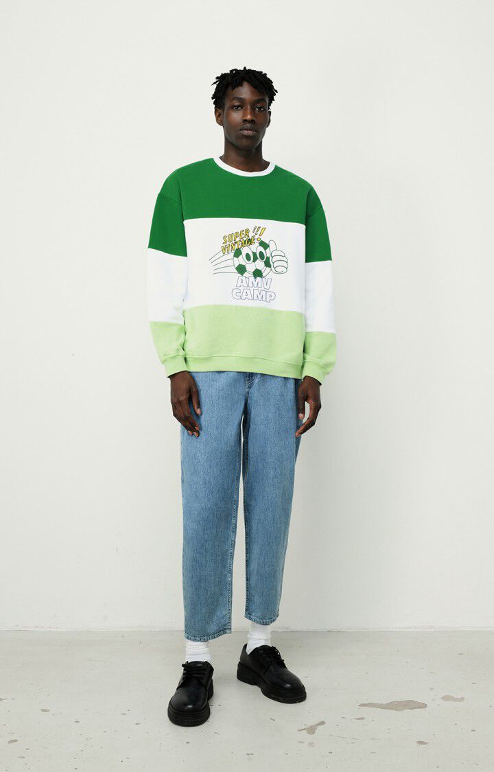 Herensweater Jadawood, VERT ET BLANC, hi-res-model