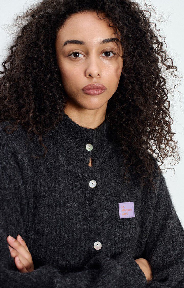 Women's cardigan East, MELANGE CHARCOAL, hi-res-model