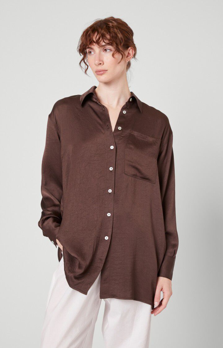 Women's shirt Widland, CHOCOLATE, hi-res-model