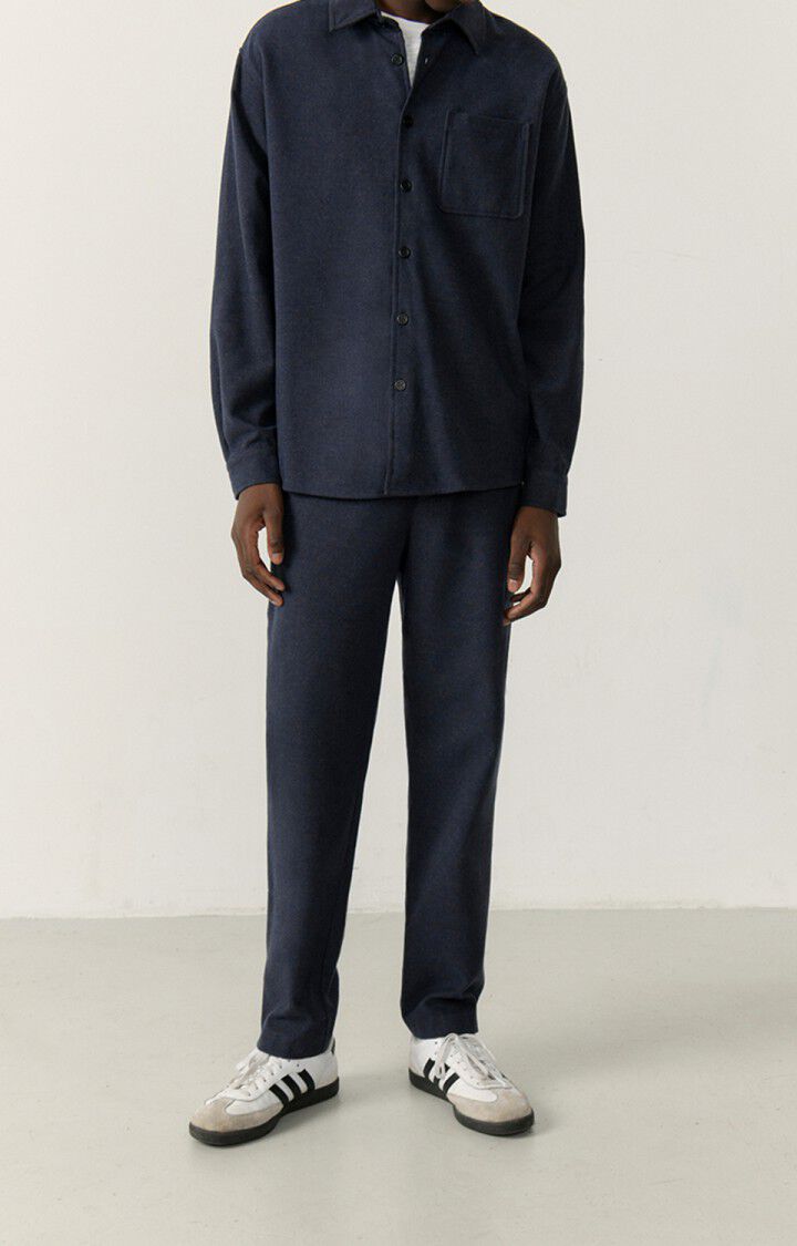 Men's trousers Nayabay, MOTTLED NAVY, hi-res-model