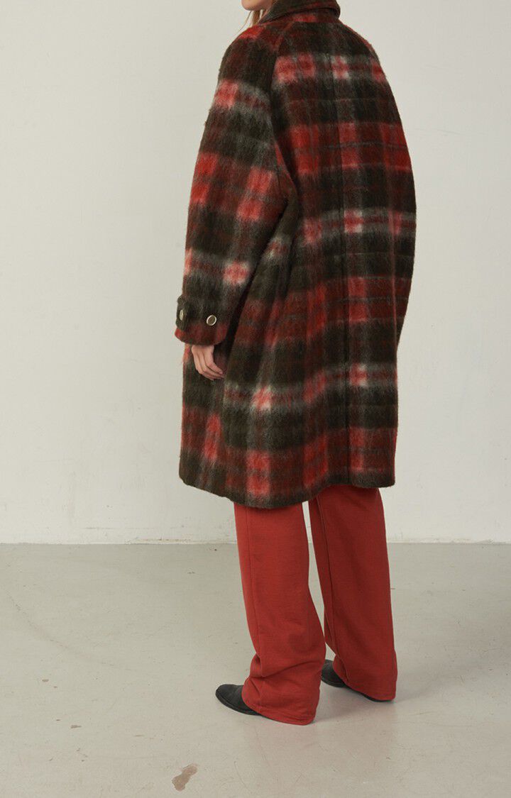 Women's coat Geomark, KHAKI TARTAN, hi-res-model