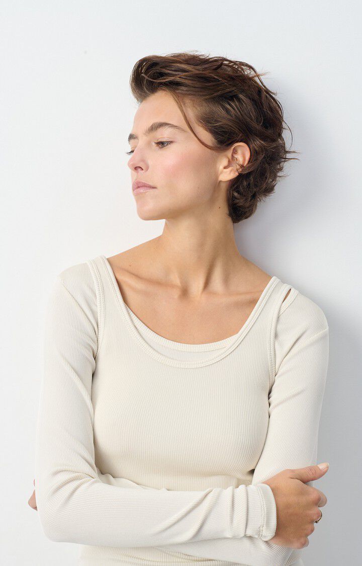 D&eacute;bardeur femme Azyro, CREME, hi-res-model