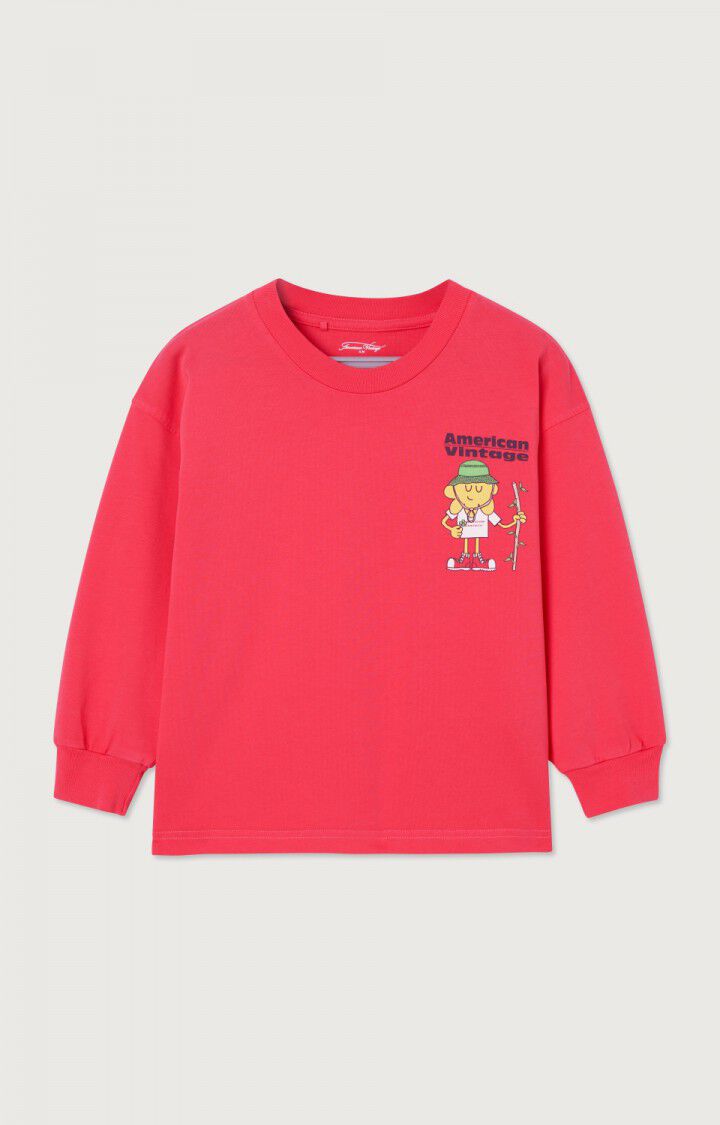 Kid's t-shirt Fizvalley - VINTAGE RASPBERRY - Red