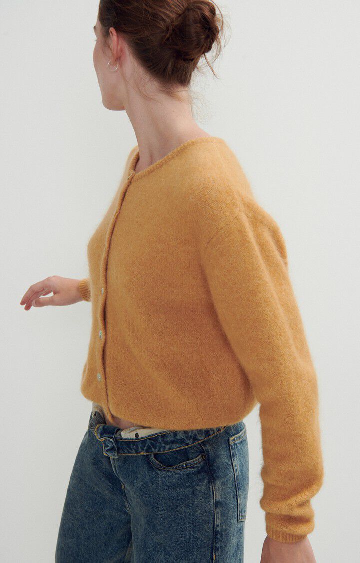 Women's cardigan Vitow - MELANGE CROISSANT - Brown - M