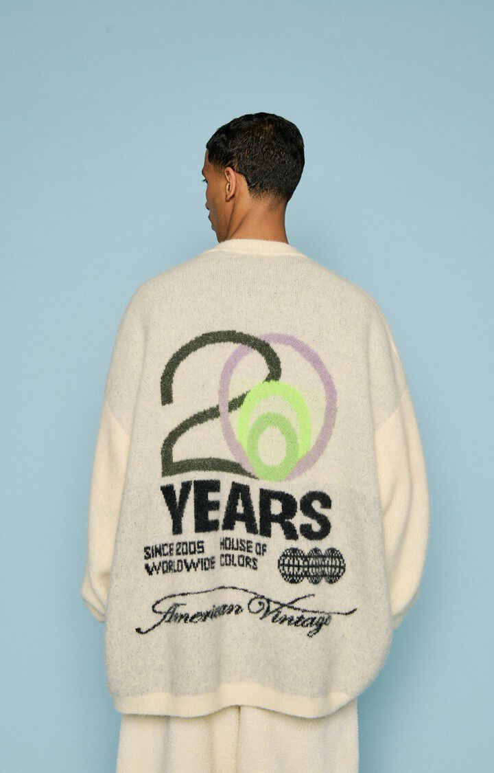 Unisex cardigan Vitow - 20 years, ECRU, hi-res-model