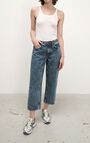 Women's cropped straight leg jeans Ivagood, BLUE STONE, hi-res-model