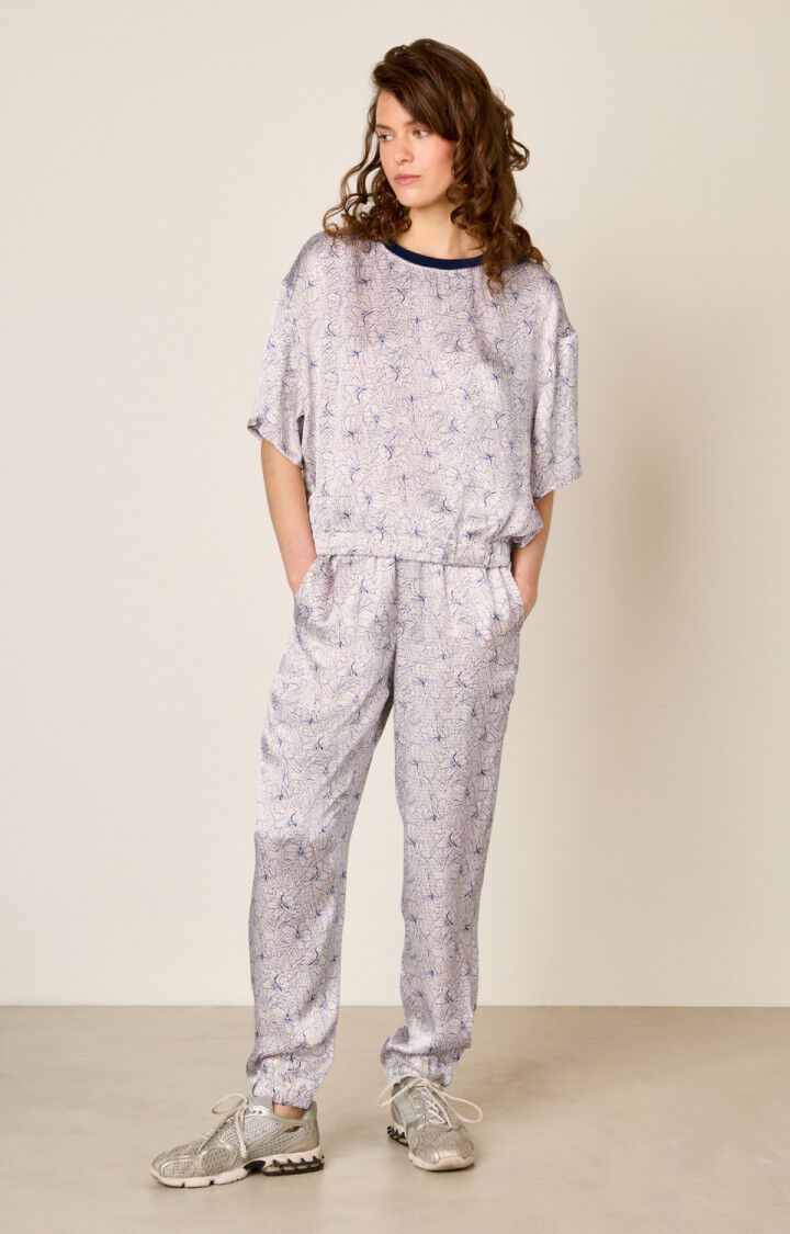 Women's top Shaning - NINA - White - Bleu - S