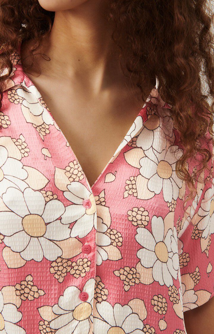 Women's shirt Shaning - ANNIE - Pink - Blanc - Jaune - S