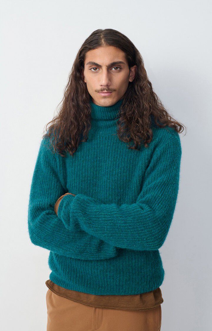 Men's jumper East, MELANGE DUCK BLUE, hi-res-model