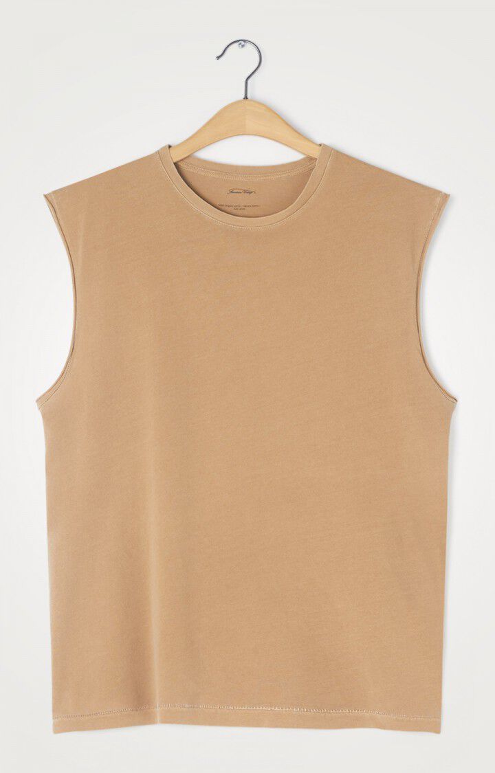 Men's tank top Vegiflower - COFFEE ICE CREAM - Brown
