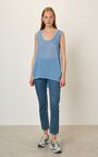 Women's top Ybanut - BLUE GINGHAM - Blue - Blanc - S