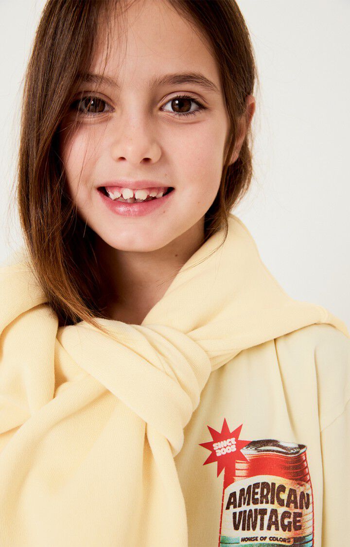 Kid's t-shirt Fizvalley - VINTAGE CUSTARD - Yellow - 3