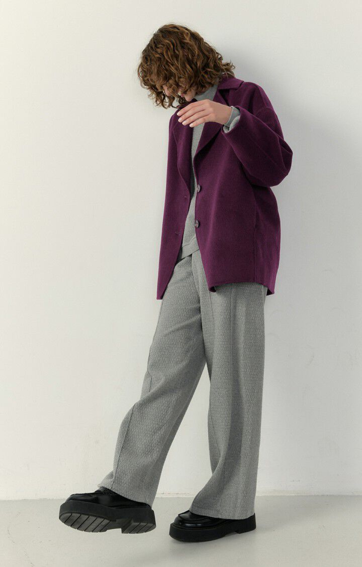 Women's coat Dadoulove - PURPLE MELANGE 46 3/4-sleeve Violet 
