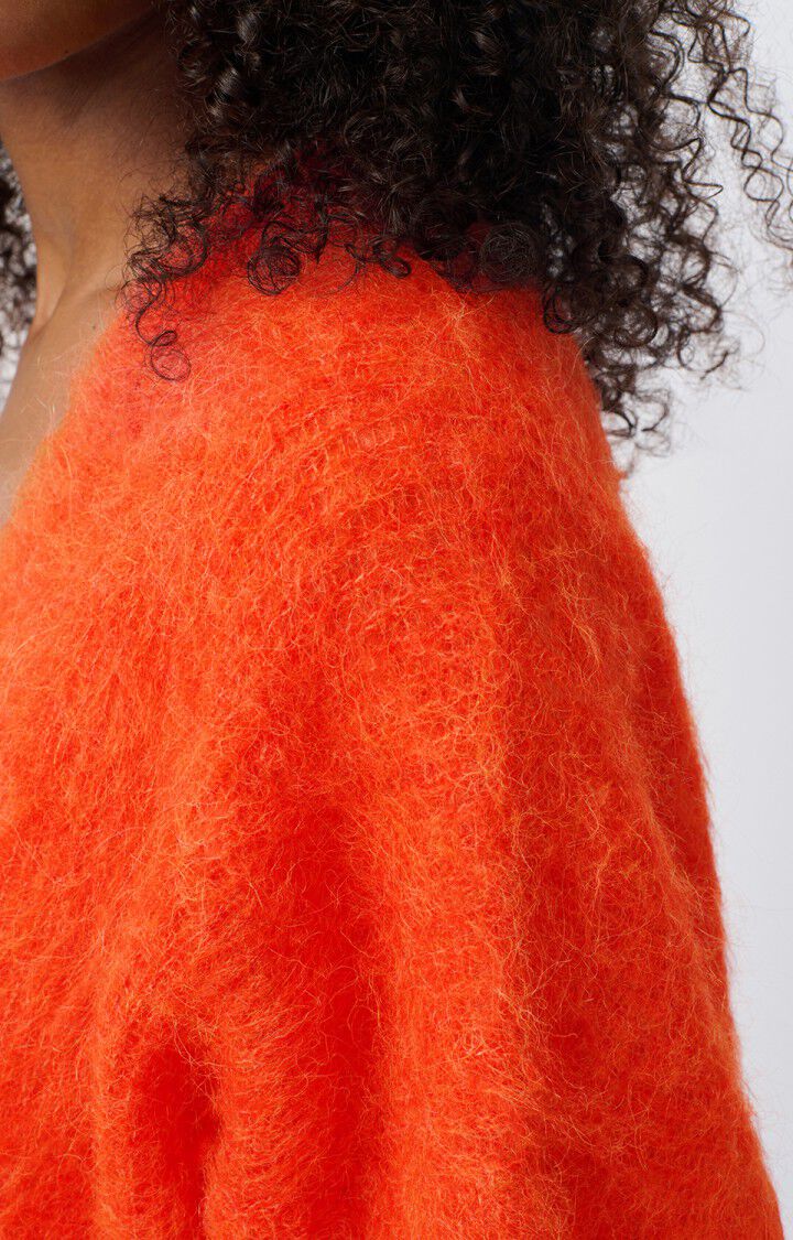 Women's cardigan Bymi, MELANGE BLOOD ORANGE, hi-res-model