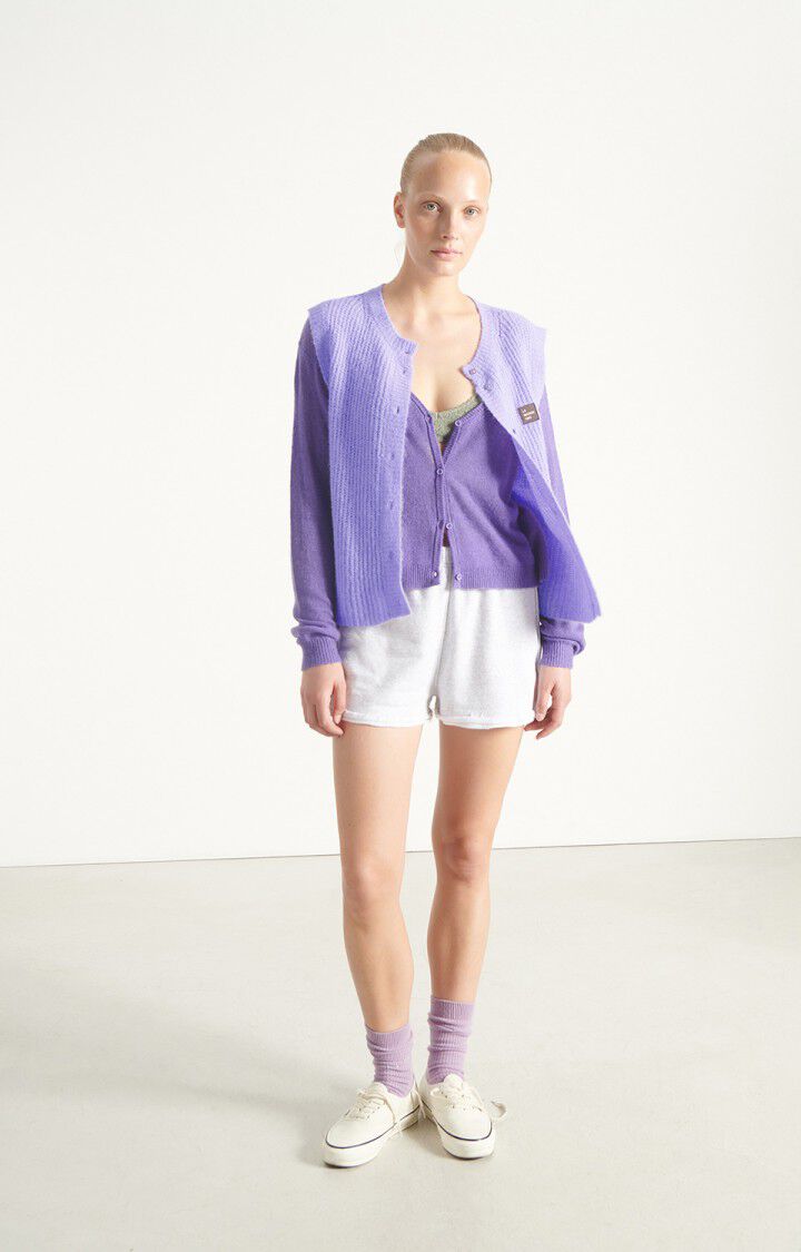 Women's cardigan East, MELANGE PASTEL LAVENDER, hi-res-model