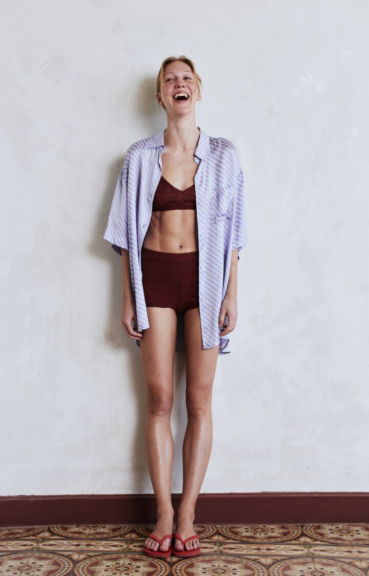 Damenbluse Bovalow - APOLLINE - Blau - Bleu - Blanc - TU