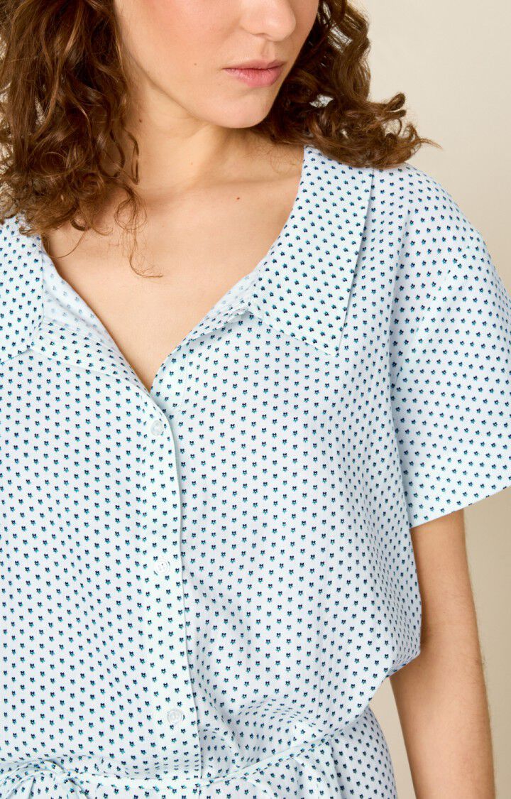 Women's dress Epifun - SUZANNE - White - Bleu - S