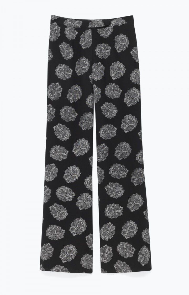 Women's trousers Doly City - BLACK BANDANA - Black - Blanc