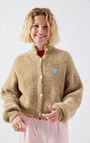 Women's cardigan East - MELANGE SAND - Beige - S