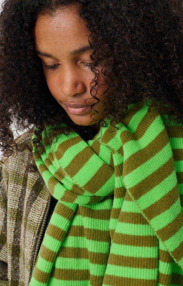 Scarf Raxow - FLUO GREEN STRIPED CHAMELEON MELANGE Green - H24