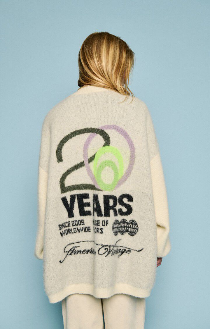 Unisex cardigan Vitow - 20 years, ECRU, hi-res-model