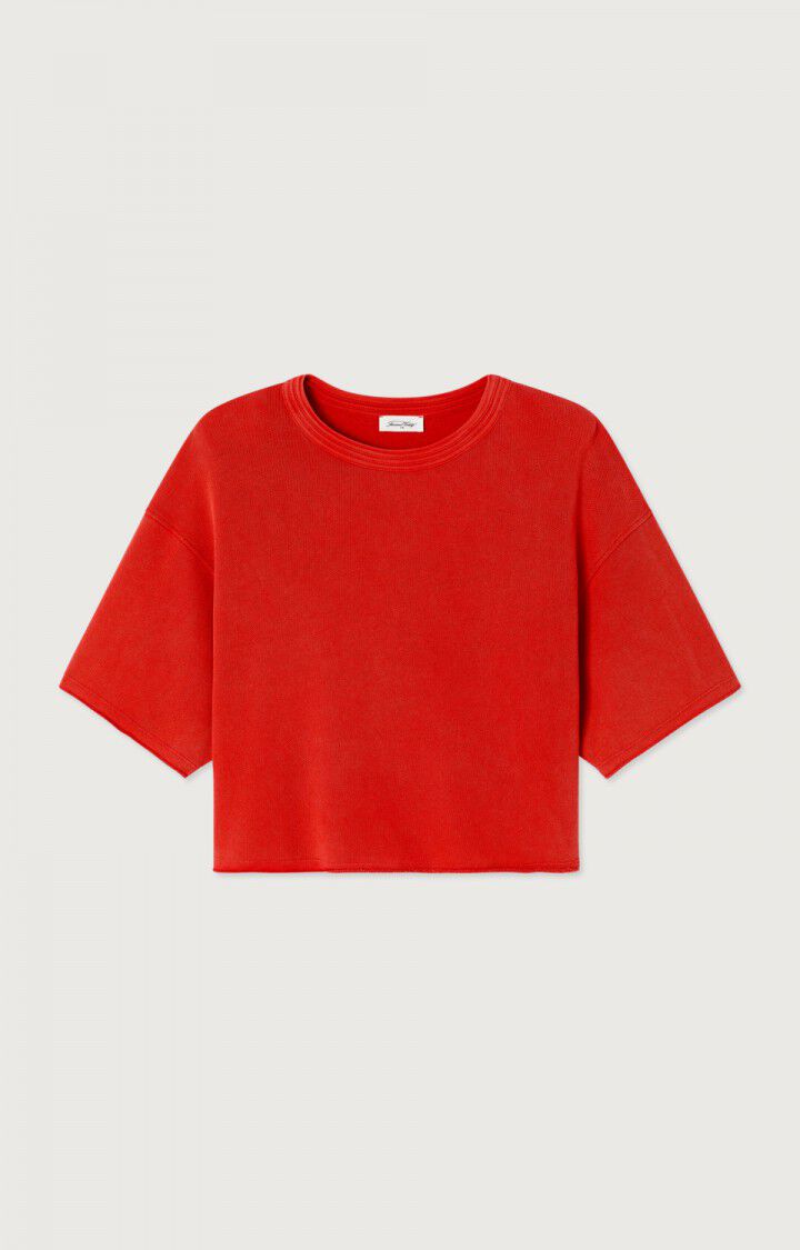 T-shirt femme Bepow - FRAISE VINTAGE - Rouge
