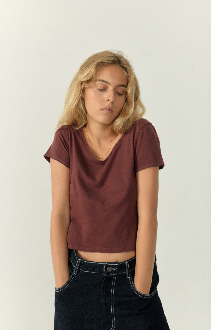 T-shirt femme Aksun, GRENAT, hi-res-model