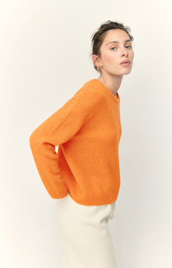 American Vintage Denim Razpark Butternut Knit in Orange Womens Clothing Jumpers and knitwear Turtlenecks 
