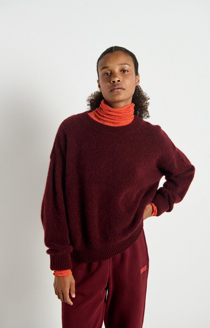 Women's jumper Vitow - DARK RED MELANGE - Red