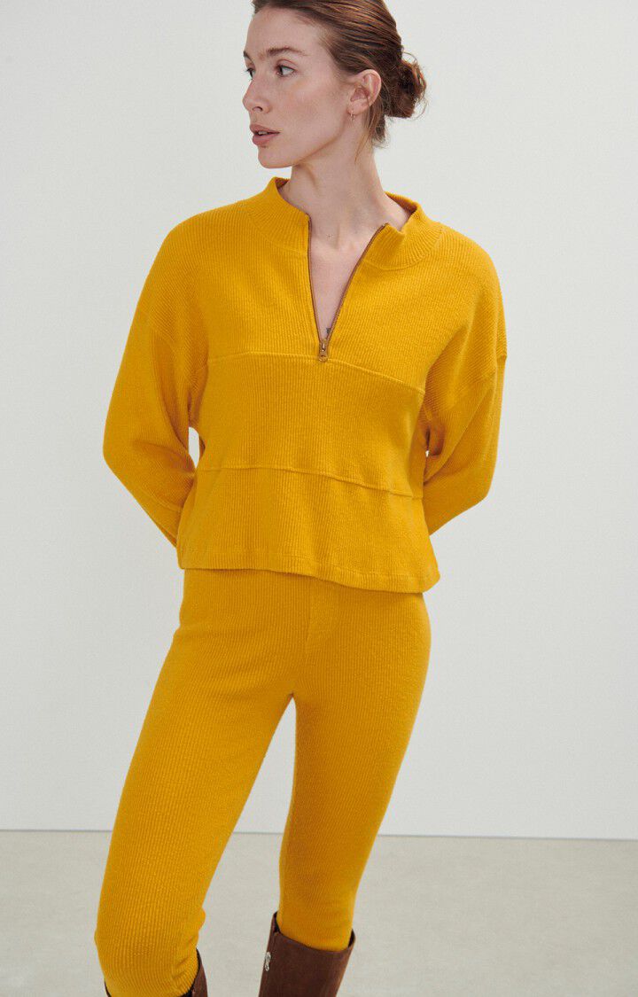Women's sweatshirt Pyboo, MUSTARD, hi-res-model