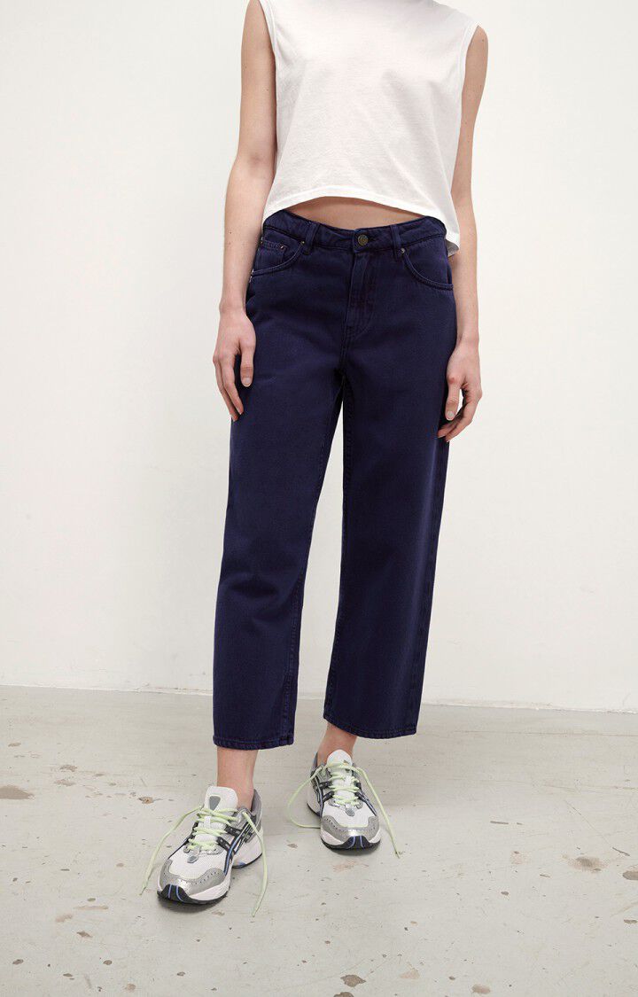 Women's cropped straight leg jeans Tineborow, VINTAGE NAVY BLUE, hi-res-model