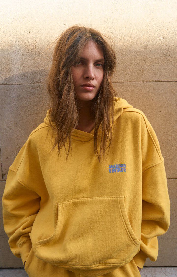 Ameri Vintage イエロー　トップス Women's hoodie Plizzy - SUN VINTAGE 46 Long sleeve Yellow - H25