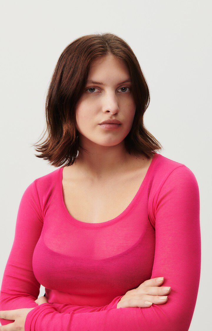 Damen-T-Shirt Massachusetts - FUCHSIE VINTAGE - Rosa - S