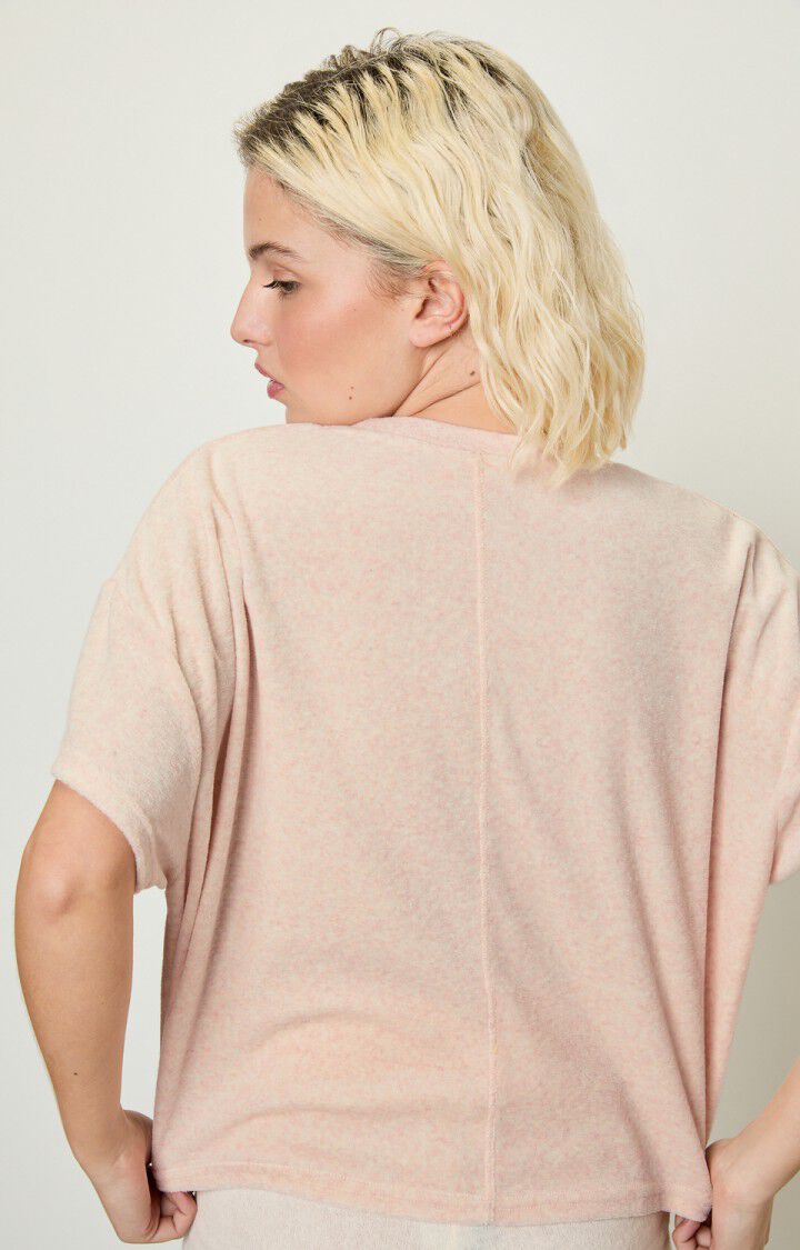 Women's t-shirt Ukoz - BABY DOLL MELANGE - Pink - XS-S