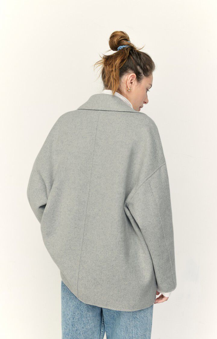 manteau en laine gris femme