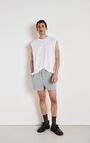 Men's shorts Urystreet - HEATHER GREY STRIPED GREEN AND BLUE - Grey - Bleu - Vert - M