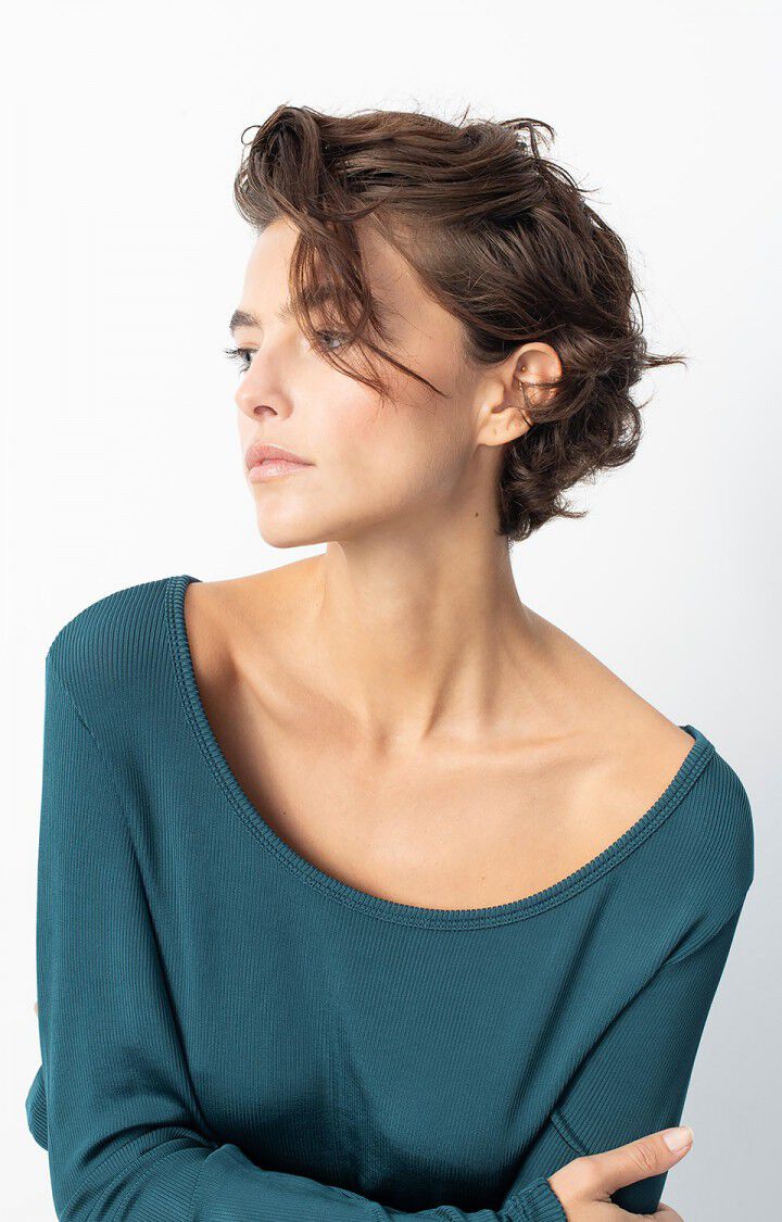 Women's t-shirt Azyro, PETROL, hi-res-model